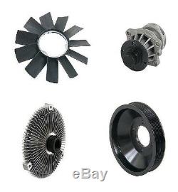 For BMW E36 325i 328i M3 Water Pump with Metal Impeller Pulley Fan Clutch Blade